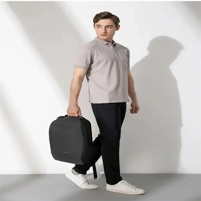Kingsons sac à dos antivol hommes 15.6 pouces ordinateur portable 180 degrés ouvert W USB charge sac