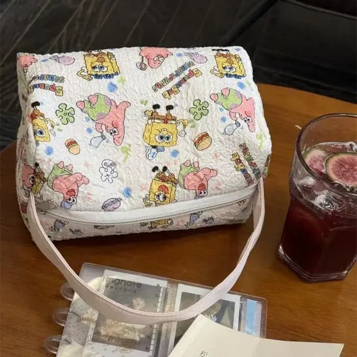 SquarePants Trousse de maquillage de grande capacité