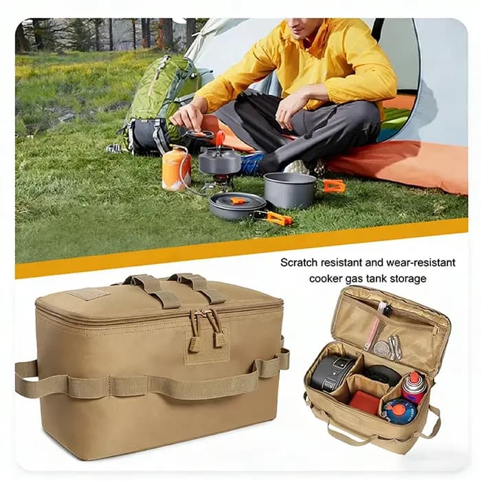 Sac de rangement de camping extérieur grande capacité - Sac de transport pour réchaud à gaz