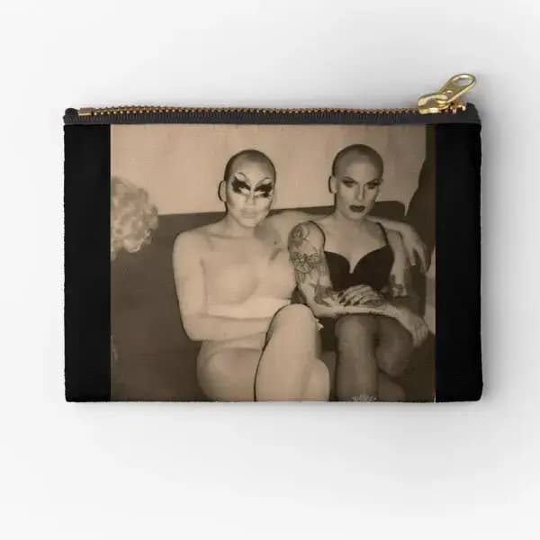 Trixie Katya-Pochettes zippées dans les coulisses pour hommes et femmes, sac à clé d'argent, emballa