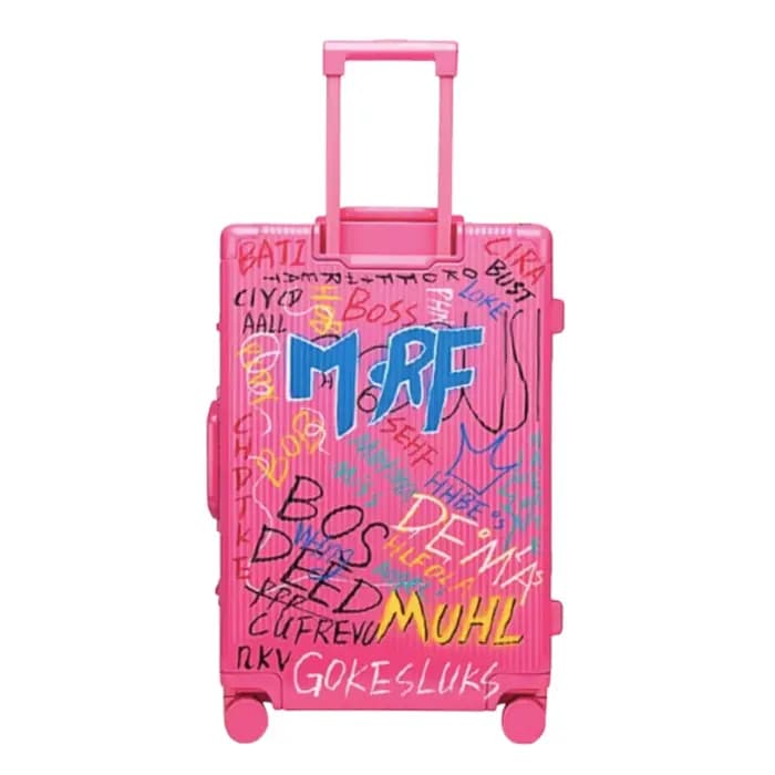 Bagage personnalisable-valise trolley design peinte à la main avec serrure TSA
