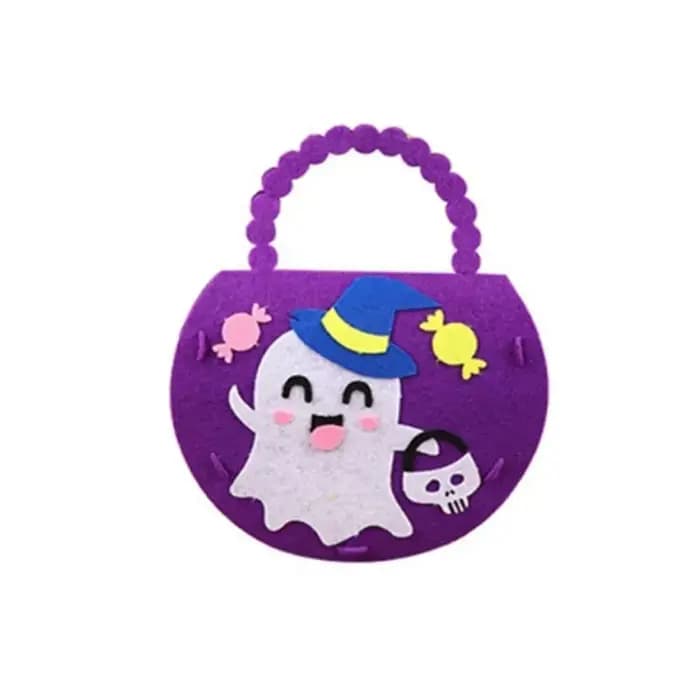Sac à bonbons d'halloween en tissu Non tissé créatif, matériaux faits à la main, sac à main artisana