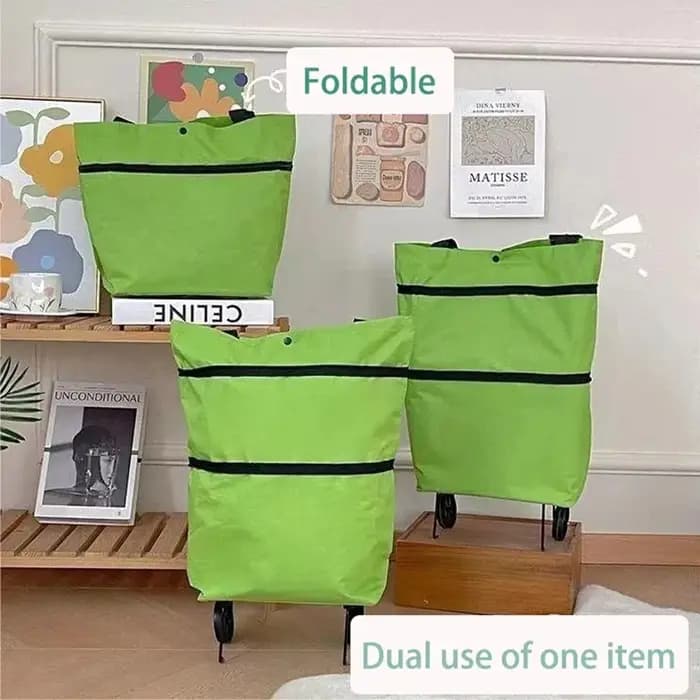 1Pc sac à provisions pliable avec roues chariot grand tissu réutilisable fourre-tout à main Bolsas Eco