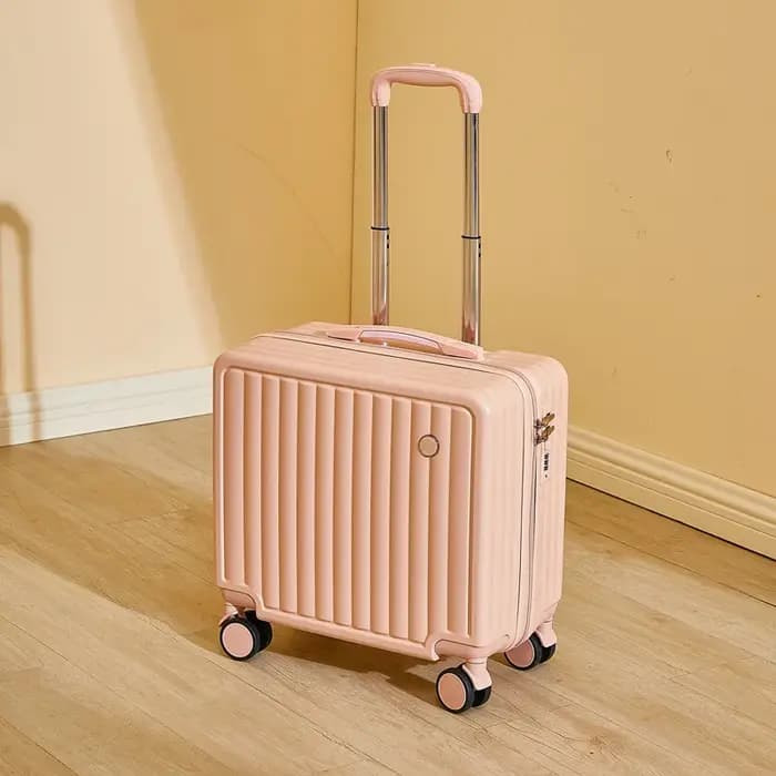 Valise de voyage de 18 pouces, jolie valise de compagnie aérienne, boîte à mot de passe, roue silenc