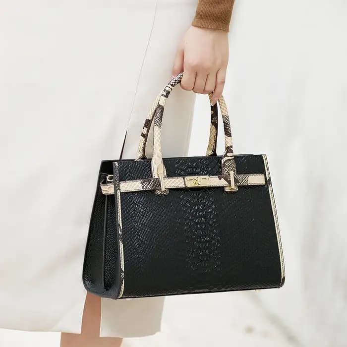 ZOOLER marque chaude 100% en cuir véritable sac à bandoulière unique femmes d'affaires noir motif Animal sacs à main haut de gamme fourre-tout # YC350