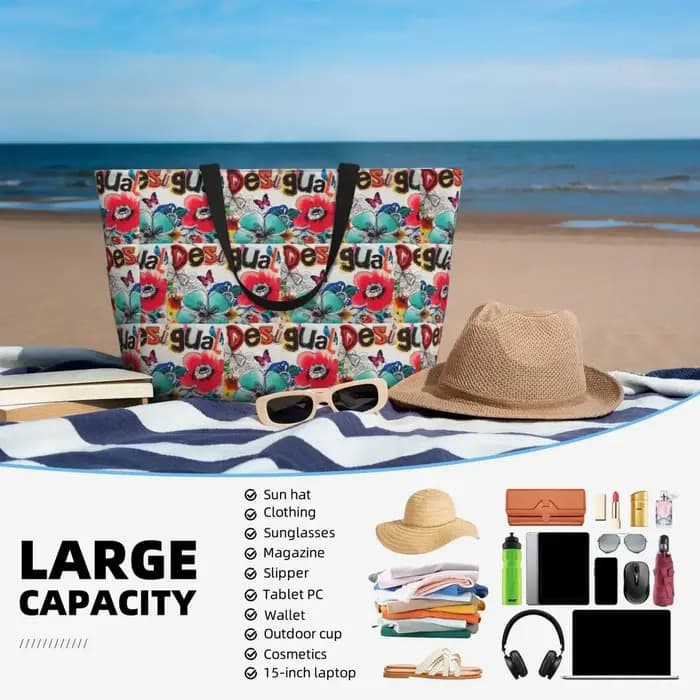 Desigual personnalisé sac fourre-tout de plage Sport Gym Yoga Duffle grand sac