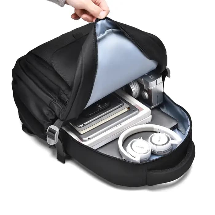 Sac à dos de voyage de grande capacité avec compartiment pour ordinateur portable et plusieurs poches pour collégiens