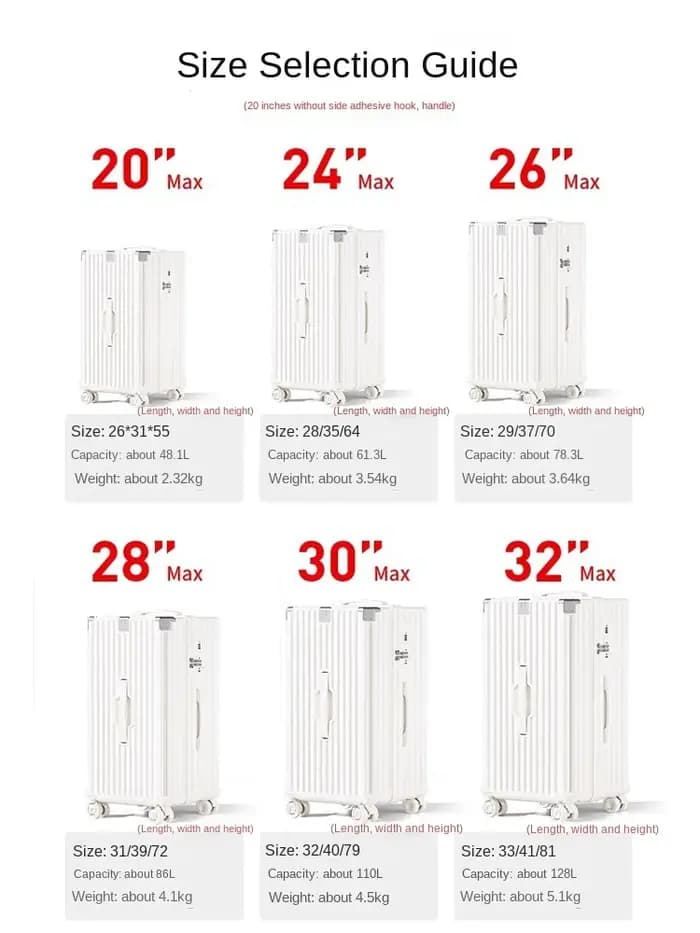 Valise multifonctionnelle de grande capacité de 30/ 32 pouces