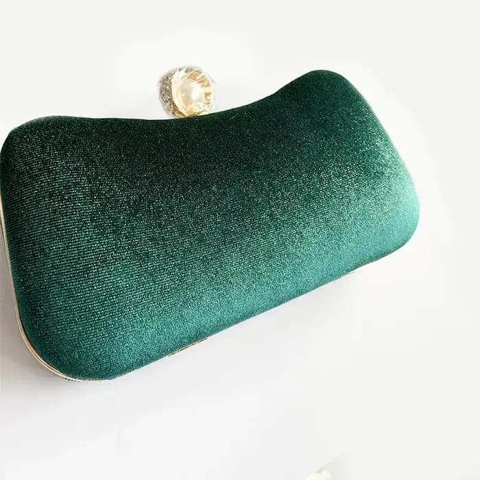 Design de luxe femmes sacs de soirée vert pochette sac à main épaule deux chaînes fête de mariage femme