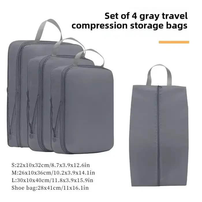 Sac de Cubes d'emballage à Compression de voyage, valise Portable, organisateurs de vêtements, étuis