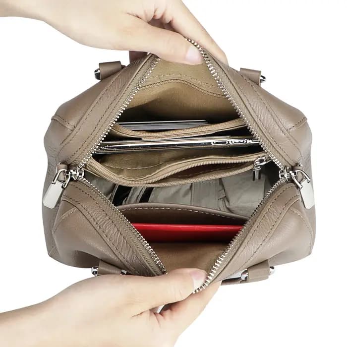 2025 tendance luxe concepteur rétro sac à main pour femmes en cuir véritable épaule sacs à bandoulière Double fermetures éclair femme sac à poignée supérieure
