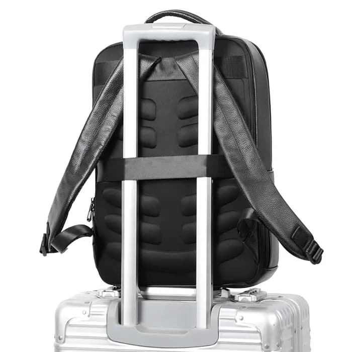 15.6 pouces sac à dos pour ordinateur portable hommes 100% en cuir véritable