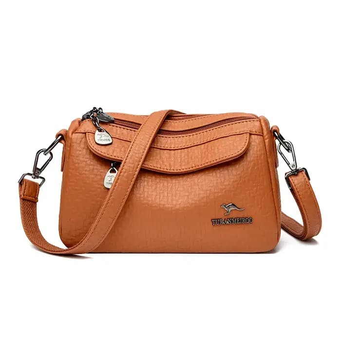 Sac bandoulière en cuir souple pour femme