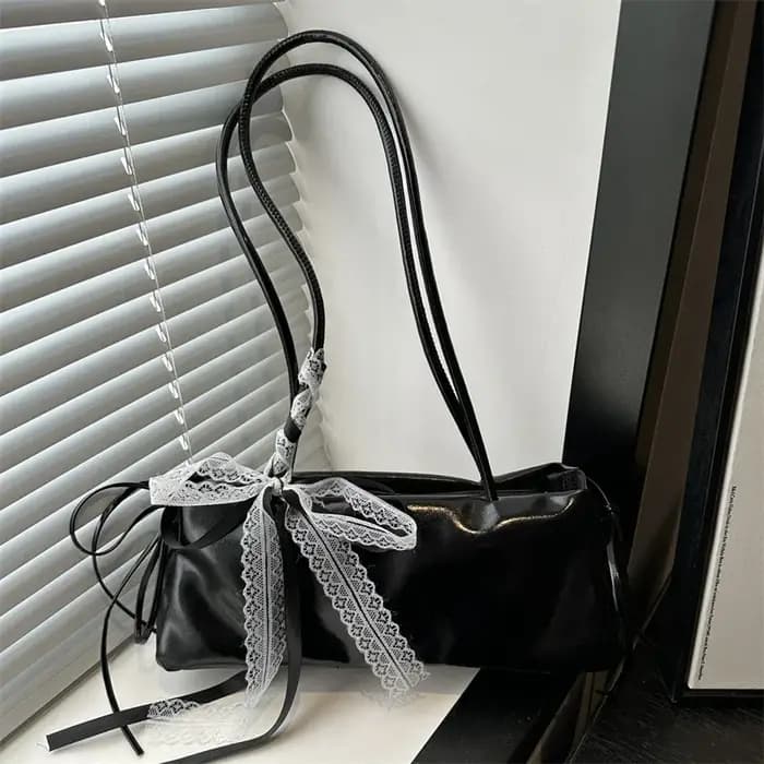 Sac carré français élégant avec nœud coréen