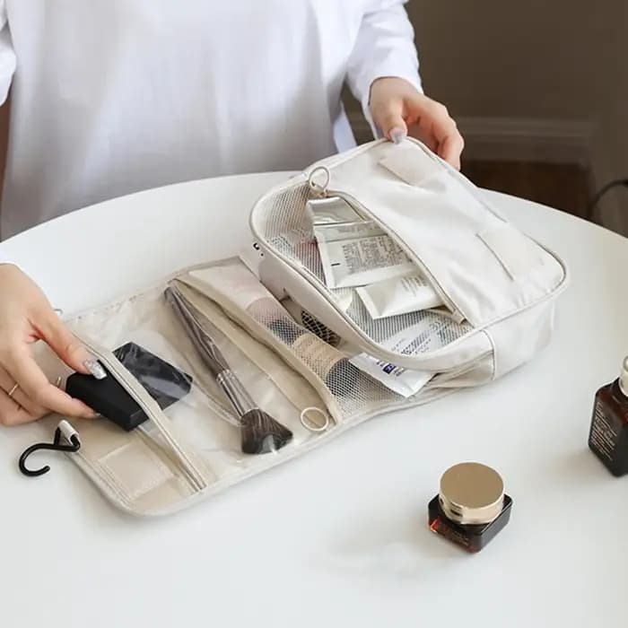 Trousse de toilette de voyage suspendable