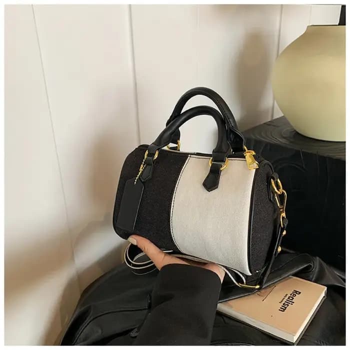 Patchwork Colorblock Mini sacs à main pour femmes Denim épaule