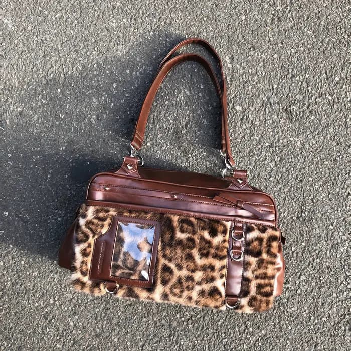Original imprimé léopard épissé Sac Femme doux Cool sacs pour Femme épaule sous les bras Sac fermeture éclair Bolsos mujer Bolsas Bolsa