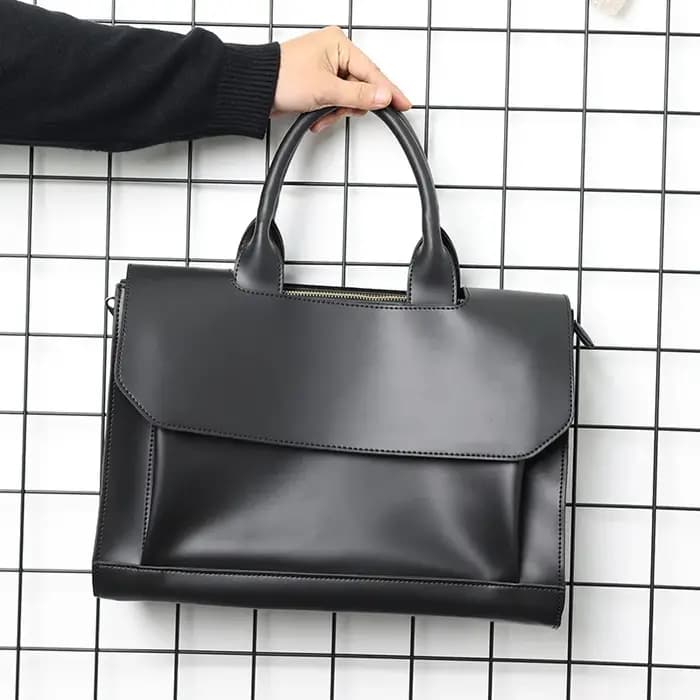 Sac à main Vintage en cuir pour hommes, sac à poignée supérieure, mallette avec bandoulière, Busines
