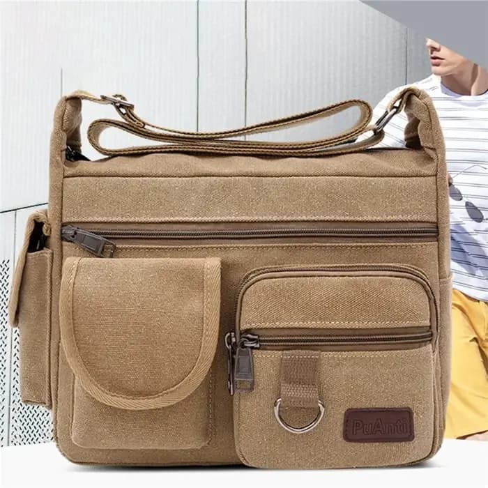 Hommes toile sacs à bandoulière fourre-tout décontracté voyage