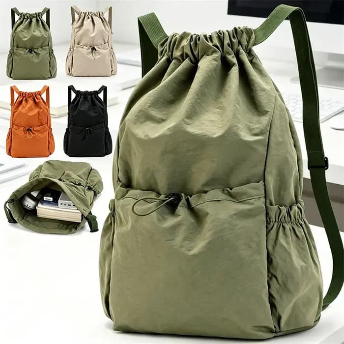 Sac à dos d'extérieur imperméable grande capacité avec cordon de serrage