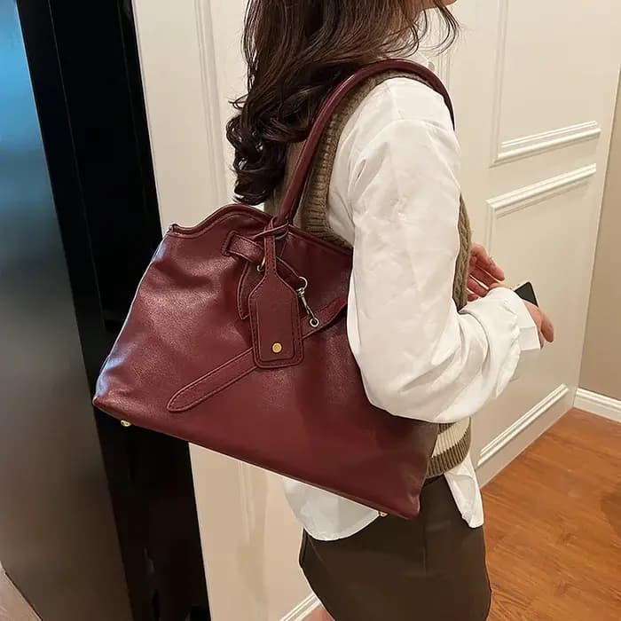 LEFTSIDE – sac fourre-tout rétro en cuir PU pour femmes