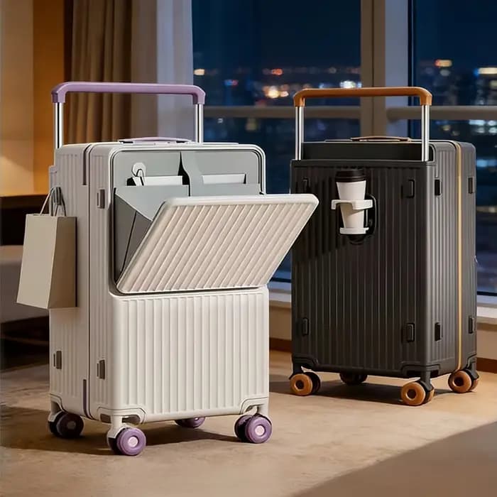 Valise de voyage grande capacité avec ouverture frontale