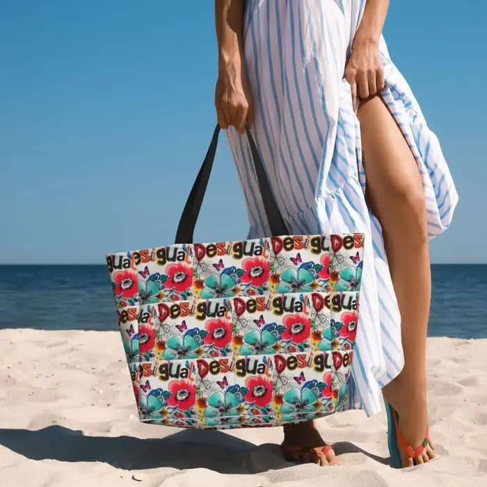 Desigual personnalisé sac fourre-tout de plage Sport Gym Yoga Duffle grand sac