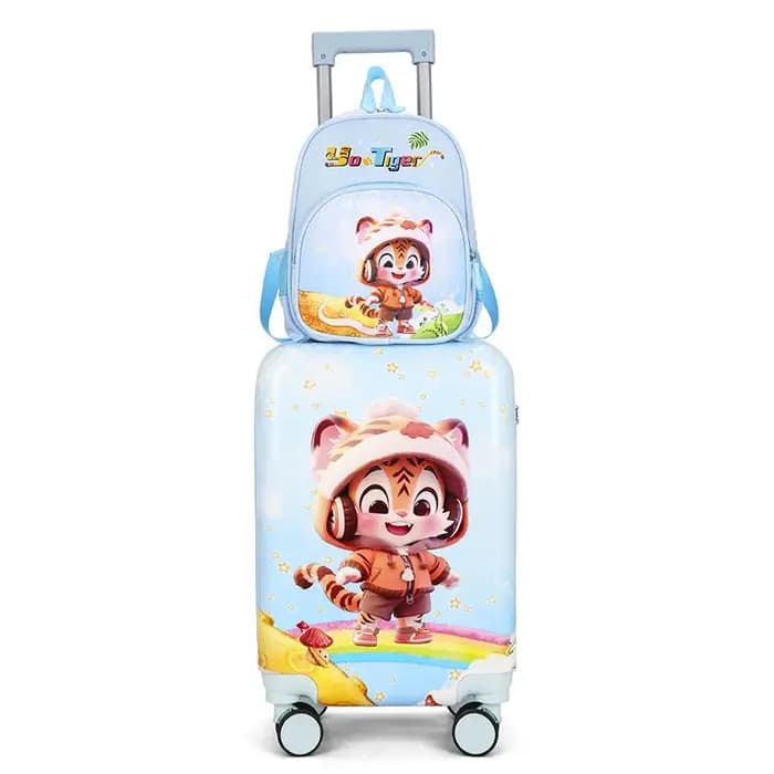 Valise à roulettes pour enfants de 14+19 pouces