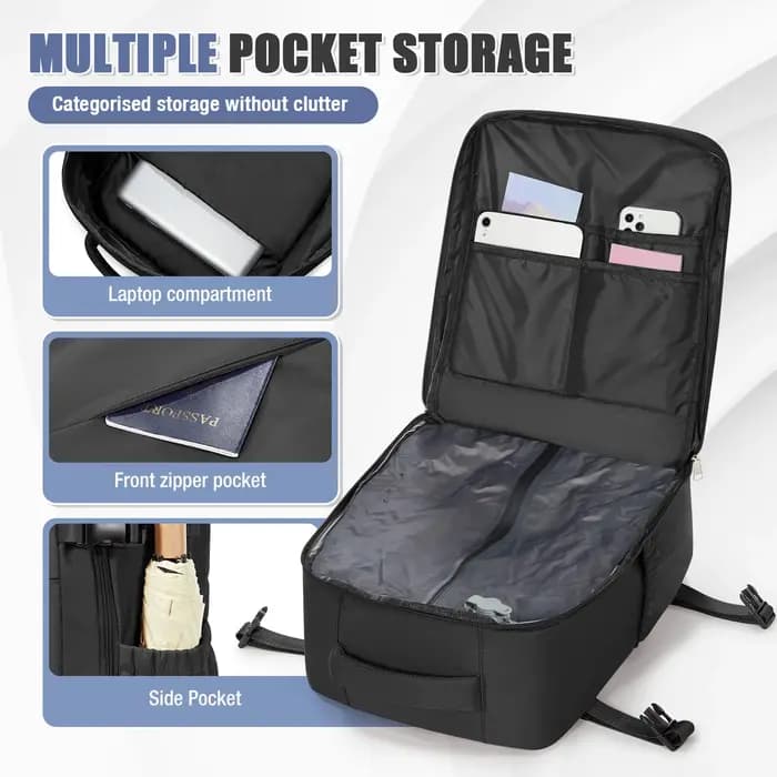 Sac à dos de compression sous vide Ryanair 40x30x20 Sac à dos de voyage EasyJet Wizzair Sac de cabine 15