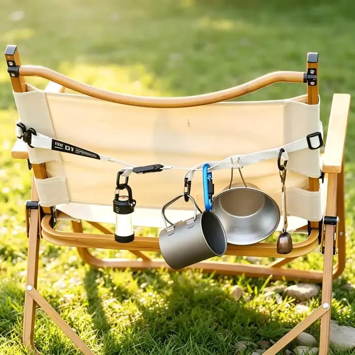 Sangle de sac bandoulière réglable à dégagement rapide multifonction avec anneau de suspension pour camping en extérieur