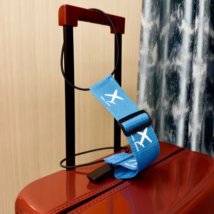 Sangle de bagage fixe en nylon imprimé d'avion avec un paquet