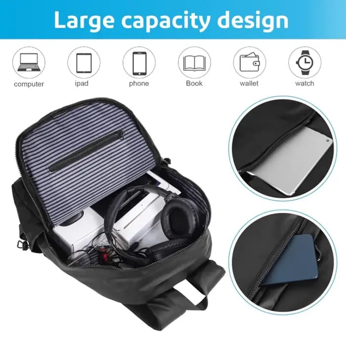 Sac à dos de 14 pouces pour hommes Sac à bandoulière de voyage Sac d'ordinateur de loisirs Tendance de mode Étudiants Cartable
