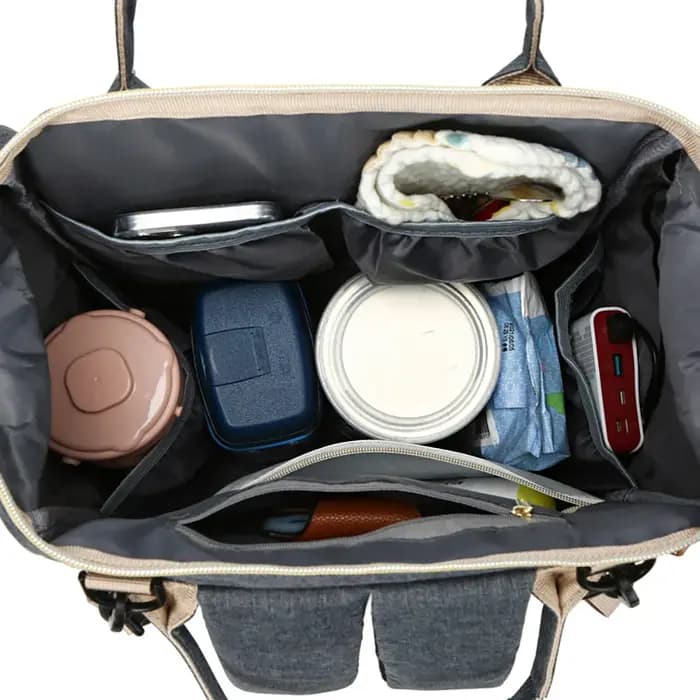 Sac à dos matelassé à la mode pour maman de grande capacité ; Sac à dos momie multifonctionnel pour voyager