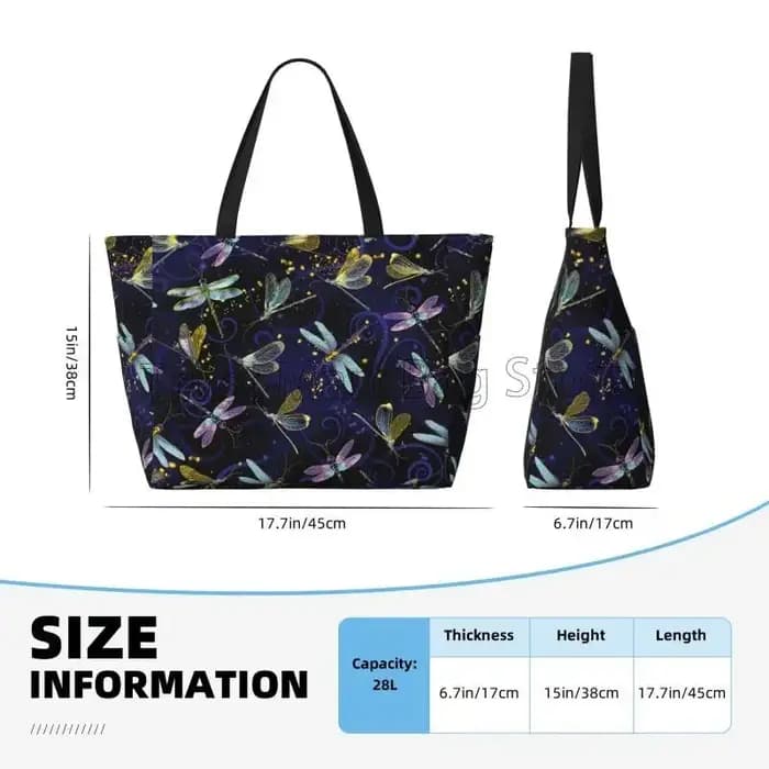 Libellule galaxie grand sac de plage étanche femmes sac de voyage Portable sacs fourre-tout de piscine anti-sable