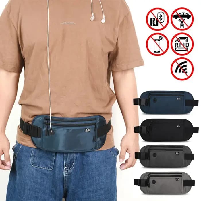 RFID bloquant étanche Sport voyage téléphone argent ceinture sac Fanny Packs hommes femmes caché portefeuille porte-passeport sac grande capacité