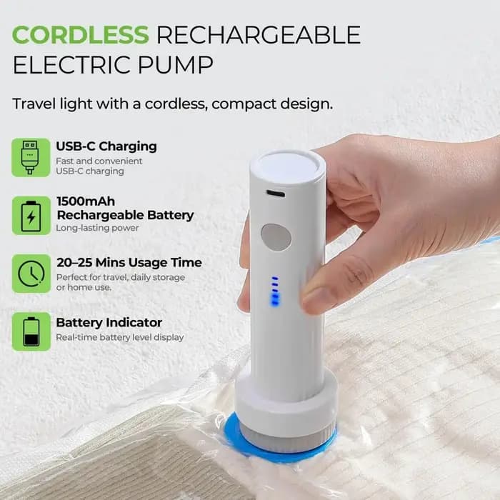 Pompe à vide électrique rechargeable