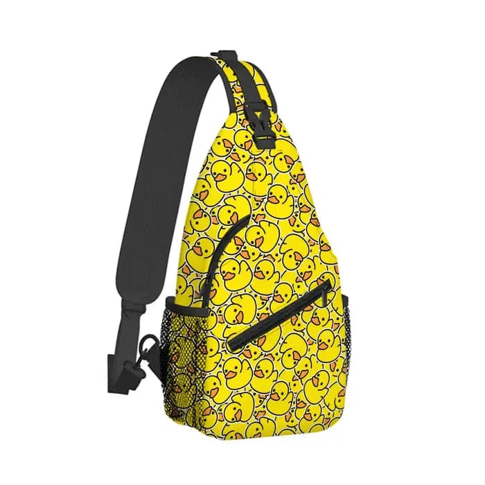 Sac de poitrine grand format motif canard jaune pour hommes