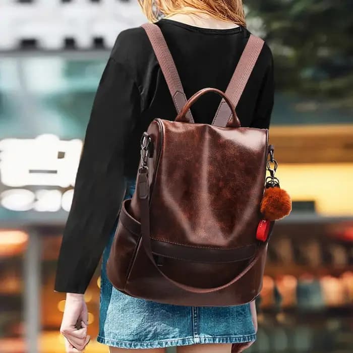 Sacs à dos Vintage femmes en cuir sac à dos mode Anti-vol