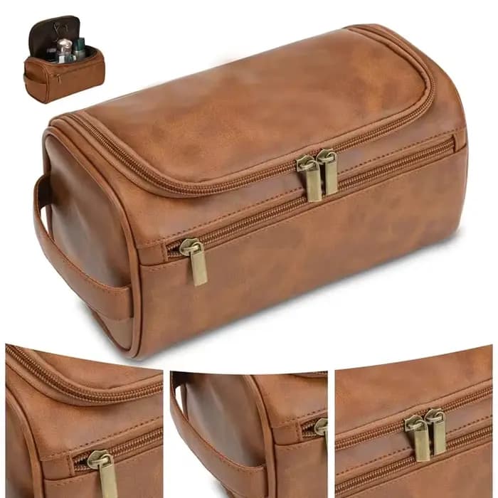 Trousse de toilette en cuir pour hommes et femmes