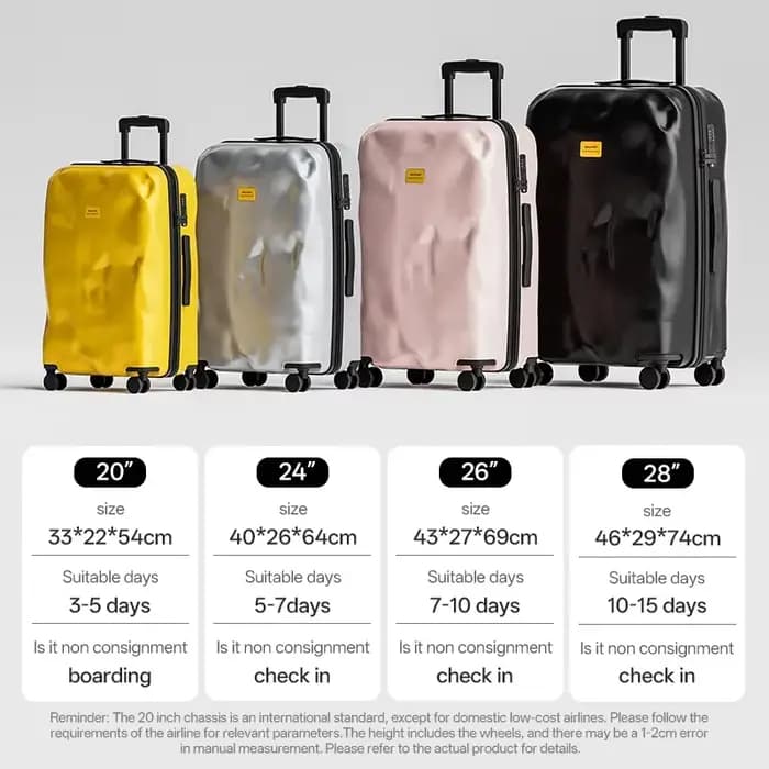 Valise créative au design irrégulier cratère de météorite
