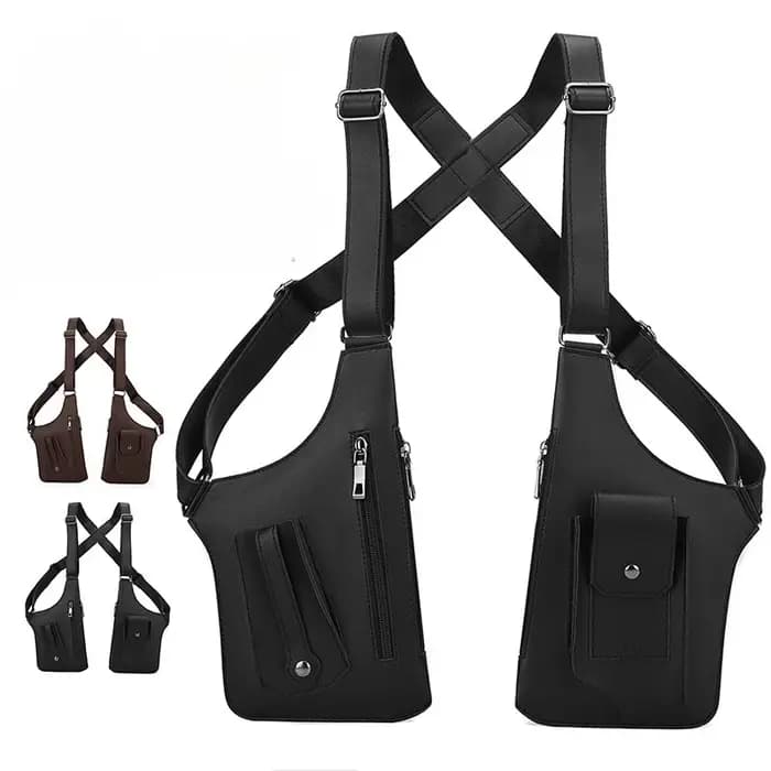 Sac de poitrine tactique extérieur multifonctionnel pour homme