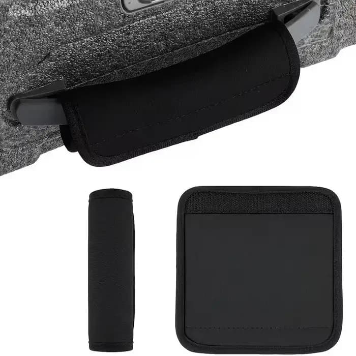 2 housses noires pour poignées de bagages – Protections douces et confortables pour valises