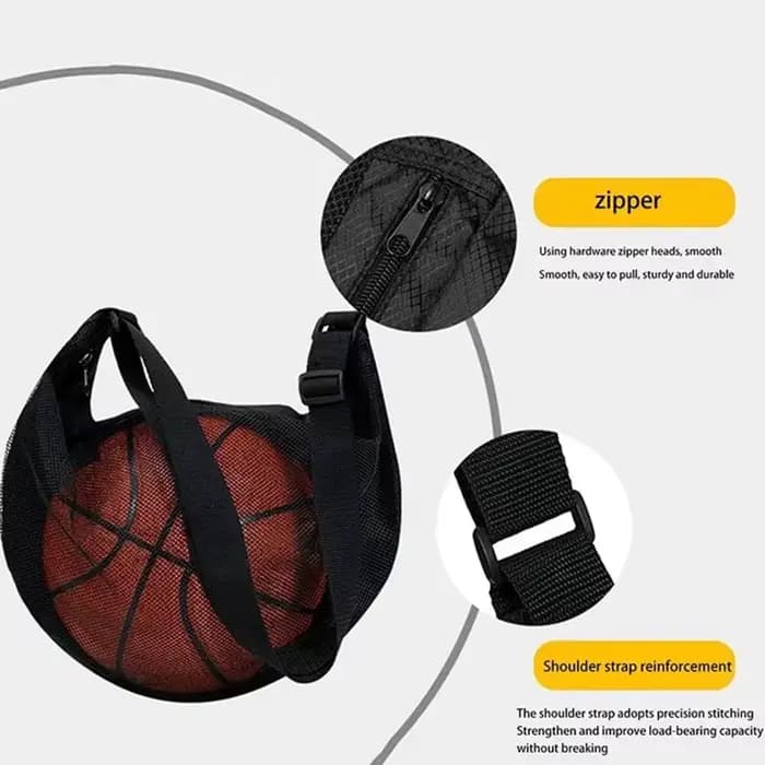 Sac de transport individuel pour ballon avec poche zippée