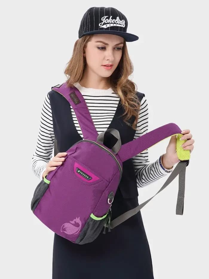 Fouvor femmes sport sac à dos petite toile noir voyage sac à dos tendance 2025 Nylon imperméable décontracté mode femme sacs 2717-15