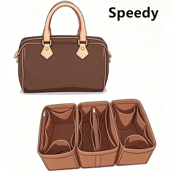 Organisateur de sac à main en feutre amovible pour sac LV Speedy 25 30 35