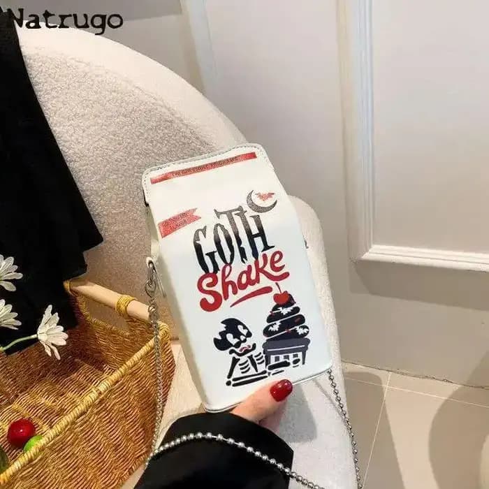 Petit sac carré imprimé graffiti pour filles