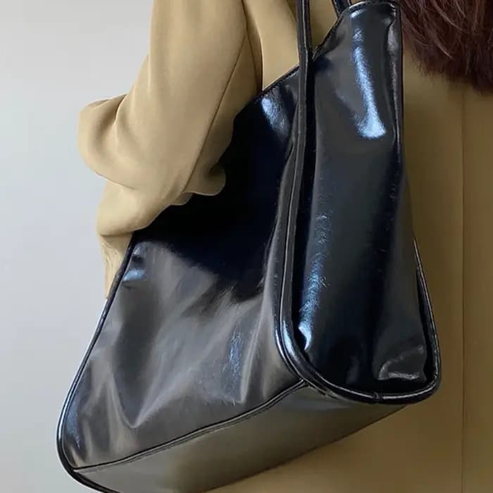 Sacs fourre-tout en cuir PU solide pour femme