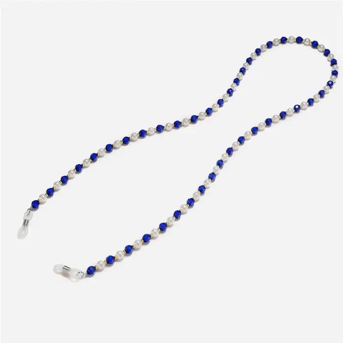 Mode perles de cristal lunettes collier