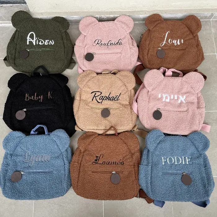 Sac à dos personnalisé à motif d'ours pour femmes et filles