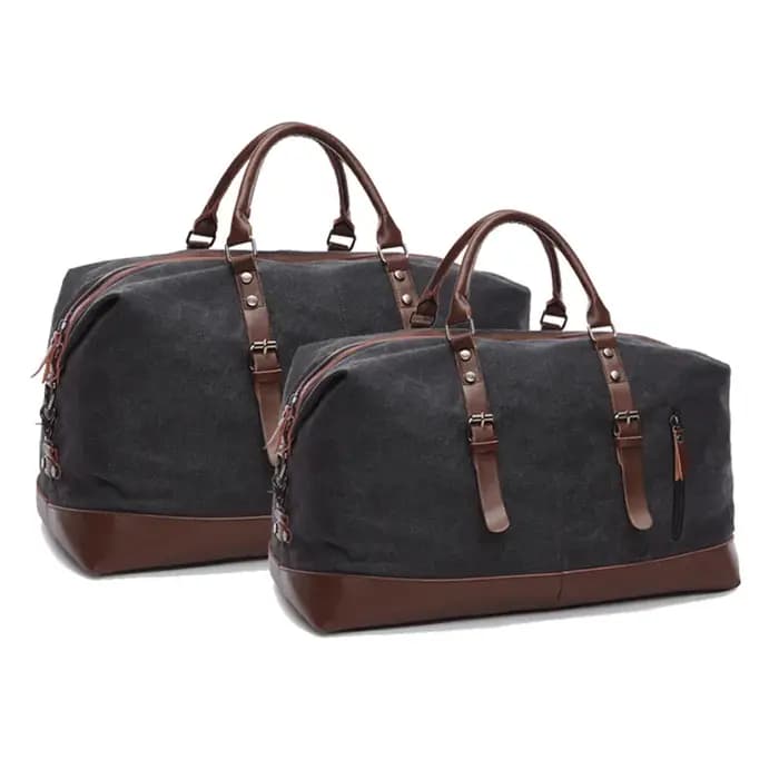 Sacs de voyage en toile et cuir pour hommes